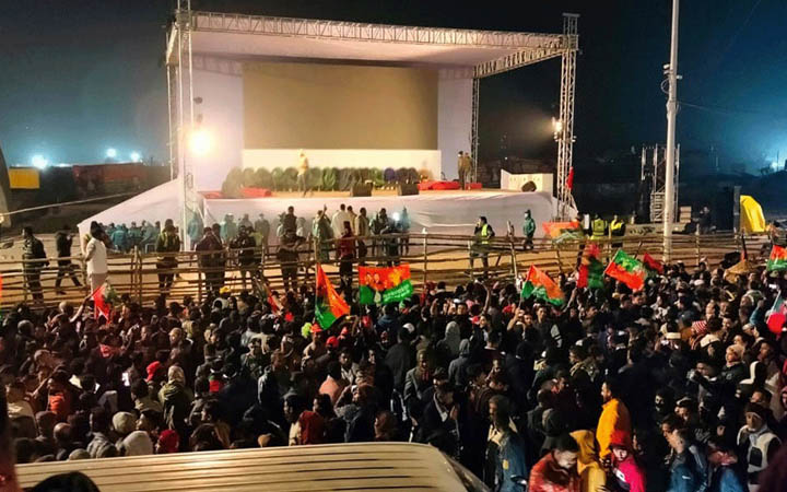 কানায় কানায় পূর্ণ তারেক রহমানের সংবর্ধনাস্থল