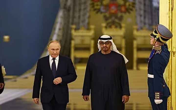 মধ্যপ্রাচ্যে যুদ্ধ বন্ধের আহ্বান পুতিন ও বিন জায়েদের