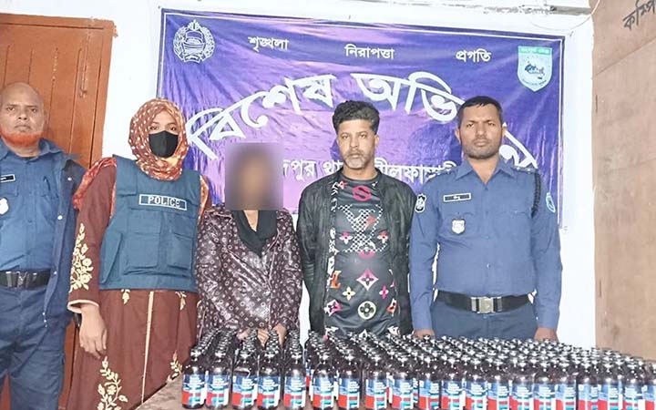 সৈয়দপুরে ১৯৬ বোতল ফেনসিডিলসহ গ্রেফতার ২