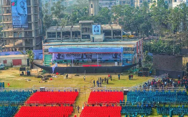 প্রধানমন্ত্রীর আগমন ঘিরে নারায়ণগঞ্জে কঠোর নিরাপত্তা বলয়