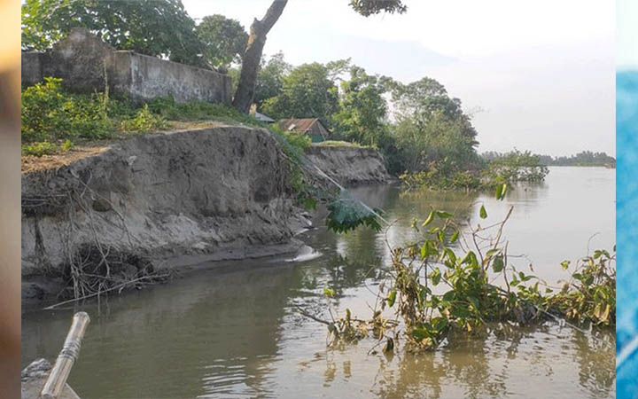 অসময়ে ভাঙছে ব্রহ্মপুত্র