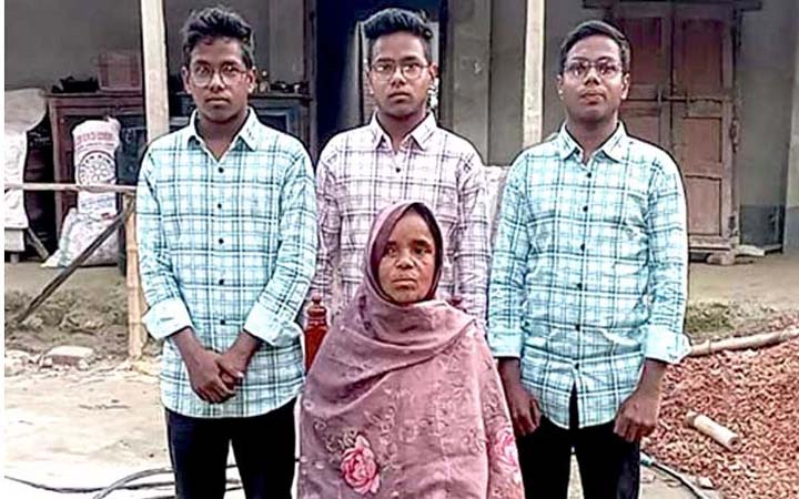চিকিৎসার অভাবে বাবা হারানো তিন যমজ ভাইয়ের মেডিকেলে চান্স