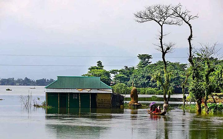 সিলেট বিভাগে কমছে বন্যার পানি, বাড়ছে রোগবালাই