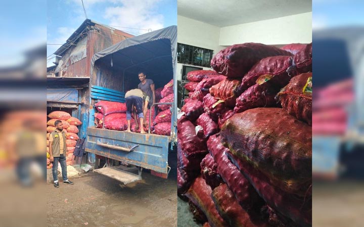 সিলেটে ৫১৩ বস্তা ভারতীয় পেঁয়াজ জব্দ