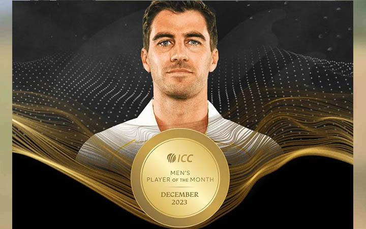 আইসিসির মাসসেরা ক্রিকেটার কামিন্স