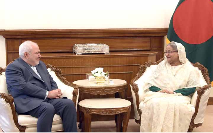 শেখ হাসিনার সঙ্গে ইরানের পররাষ্ট্র মন্ত্রী জারিফের বৈঠক