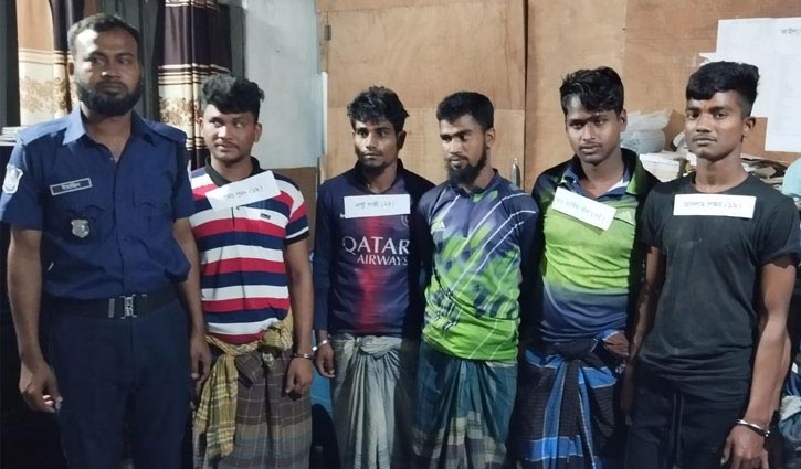 মেঘনায় ৩ লক্ষ মিটার অবৈধ কারেন্ট জালসহ আটক ৬