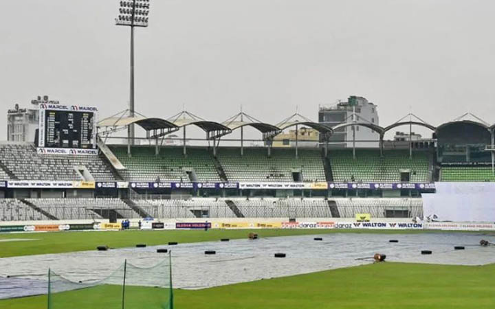 প্রথম সেশনে এক বলও খেলা হলো না