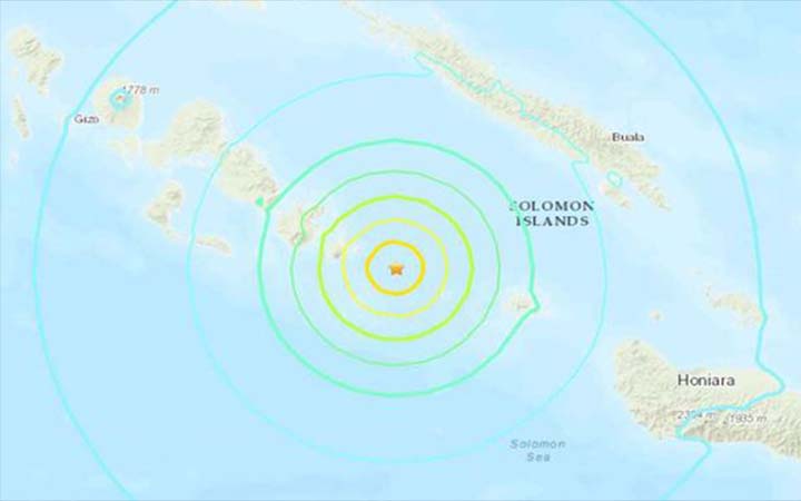 সলোমন দ্বীপপুঞ্জে শক্তিশালী ভূমিকম্পের আঘাত