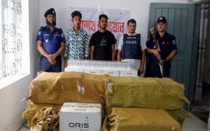 খাগড়াছড়িতে ১৬ লক্ষ টাকার বিদেশি সিগারেট জব্দ, আটক দুই
