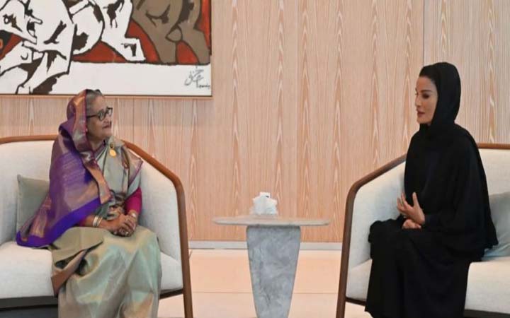প্রধানমন্ত্রী শেখ হাসিনার সাথে কাতার ফাউন্ডেশনের চেয়ারপারসনের সাক্ষাৎ
