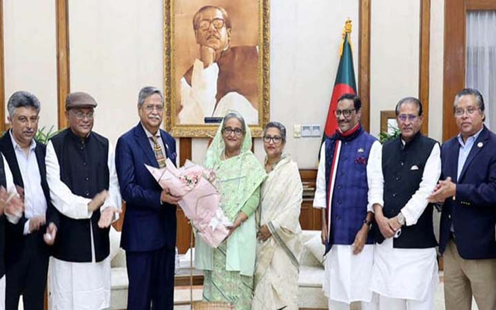 প্রধানমন্ত্রীর সাথে আওয়ামী লীগ মনোনীত রাষ্ট্রপতি পদপ্রার্থী সাহাবুদ্দিনের সাক্ষাৎ