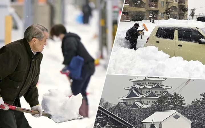 জাপানে ভারী তুষারপাতে নিহত ১৭