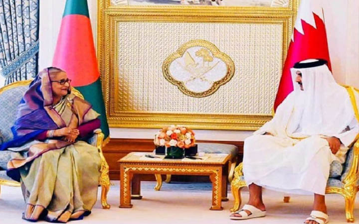 কাতারের আমিরের সঙ্গে প্রধানমন্ত্রীর সাক্ষাৎ