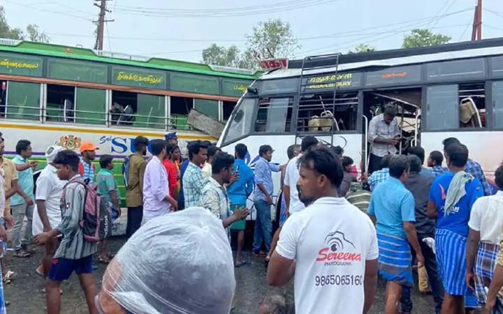 তামিলনাড়ুতে বাস দুর্ঘটনায় নিহত ৫, আহত ৯০