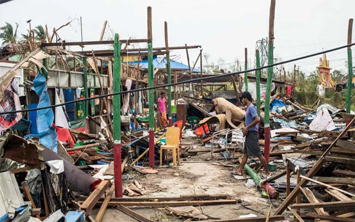 ঘূর্ণিঝড় মোখায় সরকারিভাবে মৃতের সংখ্যা ১৪৫ : মিয়ানমার