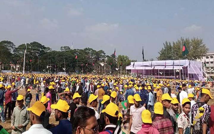 বরিশালে প্রধানমন্ত্রীর জনসভা শুরু