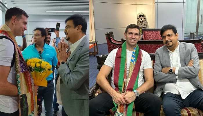 গলায় সবুজ মেরুন উত্তরীয়, কলকাতায় মার্টিনেজ