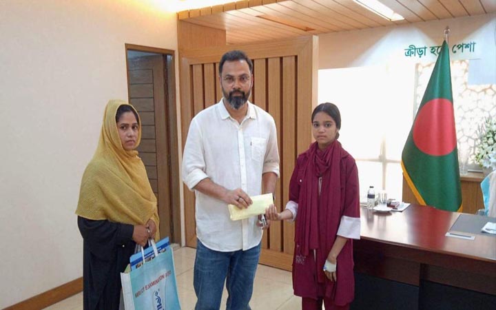 নতুন কুঁড়ির কাবাডি খেলোয়াড় মিথিলার পাশে যুব ও ক্রীড়া মন্ত্রণালয়