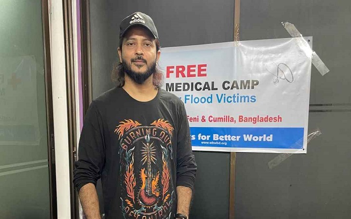 বন্যাদুর্গত পাঁচ হাজার মানুষের চিকিৎসার দায়িত্ব নিলেন কায়েস আরজু