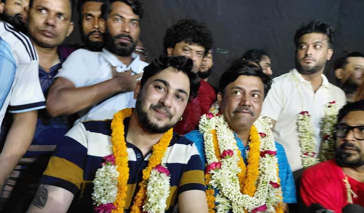 শিল্পী সমিতির সভাপতি শিবা সানু, সম্পাদক জয় চৌধুরী