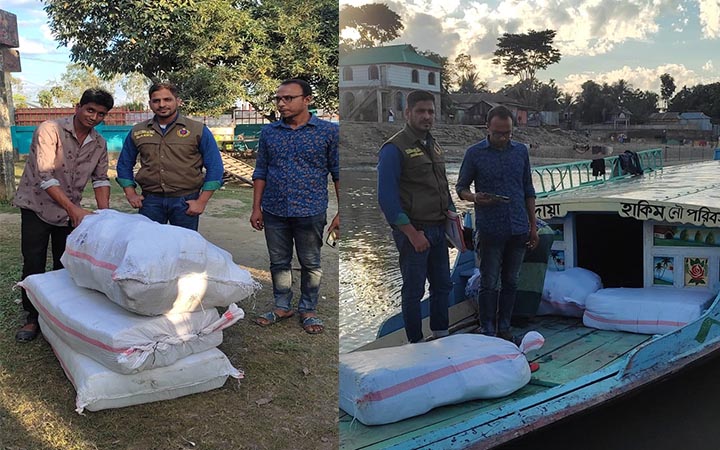 নেত্রকোনায় এক লক্ষাধিক অবৈধ আফিজ বিড়ি জব্দ