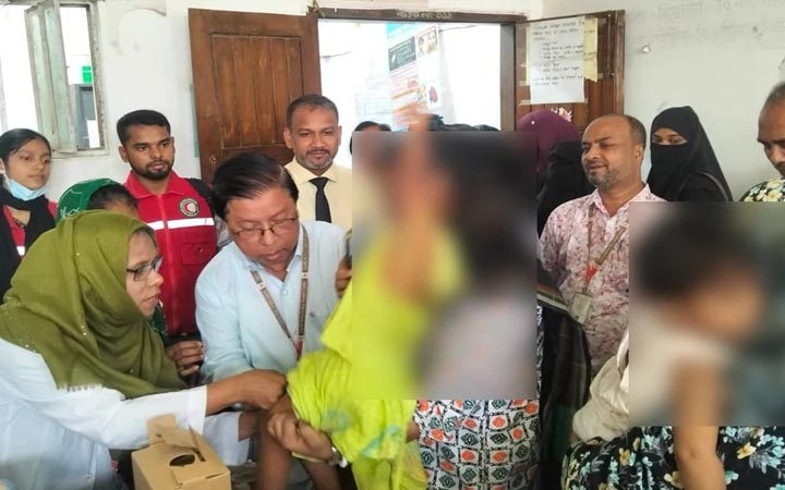 কুমেকে শুরু হাম রুবেলা টিকাদান ক্যাম্পেইন