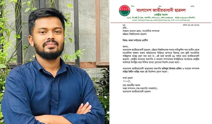 তেলের দাম বৃদ্ধি নিয়ে ফেসবুকে পোস্ট, চবি ছাত্রদল নেতাকে শোকজ