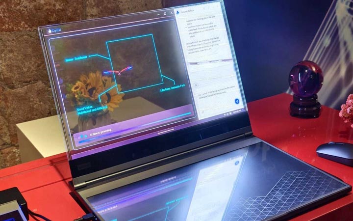 বিশ্বের প্রথম ট্রান্সপারেন্ট ল্যাপটপ আনল লেনেভো