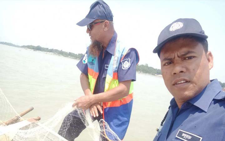 হালদা নদী থেকে ২ হাজার মিটার জাল জব্দ
