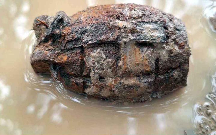 বিরামপুরে পরিত্যক্ত গ্রেনেড উদ্ধার