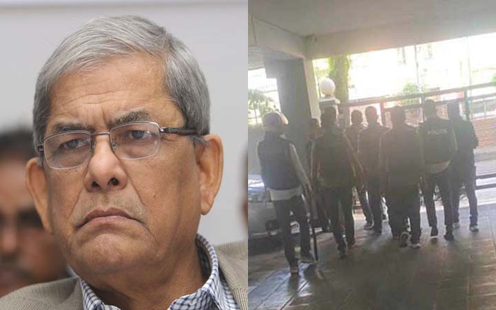 মির্জা ফখরুলের বাসায় পুলিশ