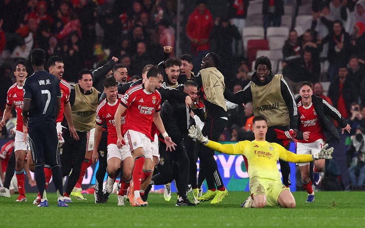 রিয়ালকে হারিয়ে নকআউটে মরিনহোর বেনফিকা