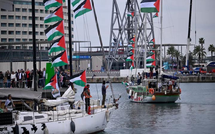 গাজা অভিমুখে আবারও যাত্রা শুরু করল ‘গ্লোবাল সুমুদ ফ্লোটিলা’