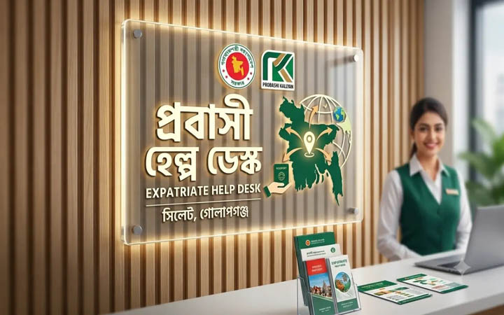 সিলেটে দেশের প্রথম ‘প্রবাসী হেল্প ডেস্ক কর্নার’
