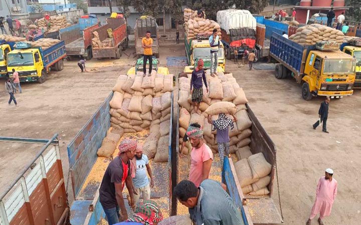 হিলি স্থলবন্দর দিয়ে ভুট্টা আমদানি বেড়েছে