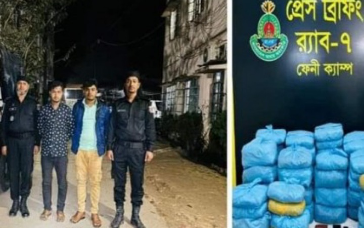 আড়াই মণ গাঁজাসহ আটক ২, পিকআপ জব্দ