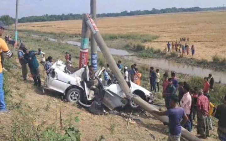 সিলেটে বিদ্যুতের খুঁটিতে প্রাইভেটকারের ধাক্কা, নিহত ২