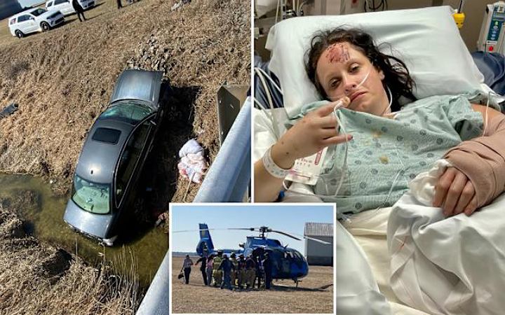যুক্তরাষ্ট্রে ৬ দিনে গাড়ির ভিতর জলাধারে আটকা থাকার পর অলৌকিক ভাবে বেচে গেলন ১ নারী