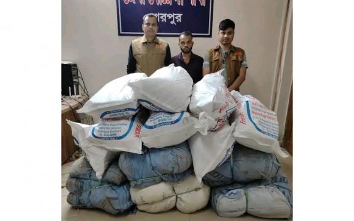 শেরপুরে অবৈধ ভারতীয় পণ্যসহ আটক ১