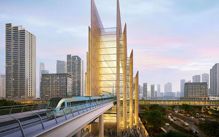 দুবাইয়ে নির্মিত হচ্ছে বিশ্বের সবচেয়ে উঁচু মেট্রো স্টেশন