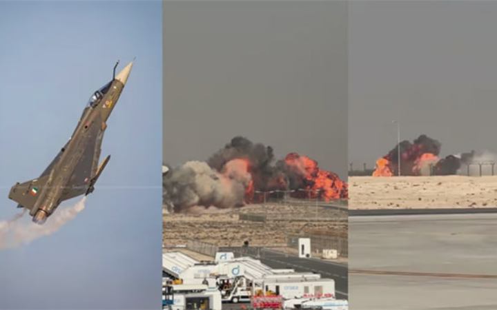 দুবাইয়ে তেজস যুদ্ধবিমান বিধ্বস্ত হয়ে পাইলট নিহত