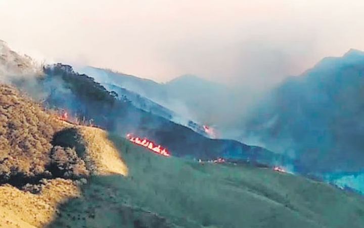 ভারতের নাগাল্যান্ডে দাবানল, ৩ দিন ধরে জ্বলছে জুকো উপত্যকা