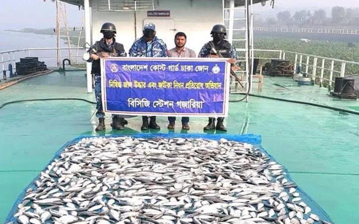 মুন্সীগঞ্জে১৩ লাখ টাকার জাটকা জব্দ