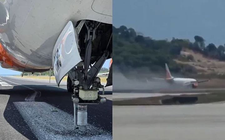 চাকা ভেঙে রানওয়েতে আটকা পড়ল এয়ার ইন্ডিয়ার বিমান