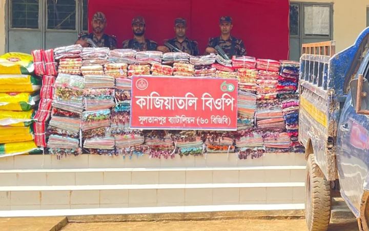 ব্রাহ্মণবাড়িয়ায় বিপুল পরিমাণ ভারতীয় মালামাল উদ্ধার