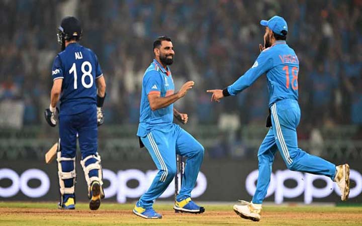 বিশ্বকাপে টানা ৬ ম্যাচ জিতে শীর্ষে ভারত