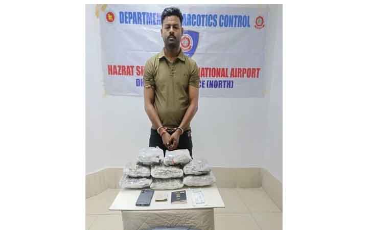 শাহজালালে বিপুল পরিমাণ মাদকসহ ভারতীয় নাগরিক গ্রেপ্তার