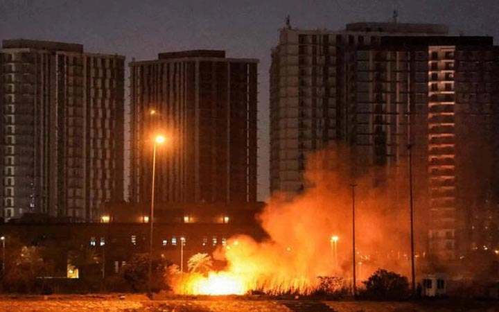 ইরাকে মার্কিন দূতাবাসসংলগ্ন গ্রিন জোনে ড্রোন, গুলি চালাল বিমান প্রতিরক্ষা