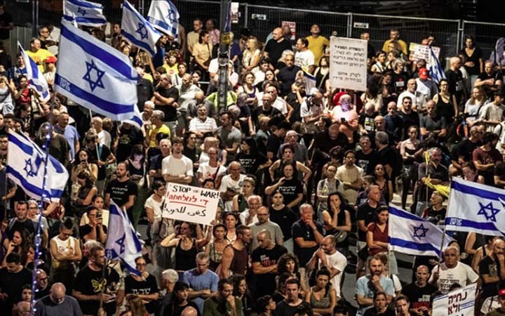 তেল আবিবে হাজার হাজার ইসরায়েলির বিক্ষোভ